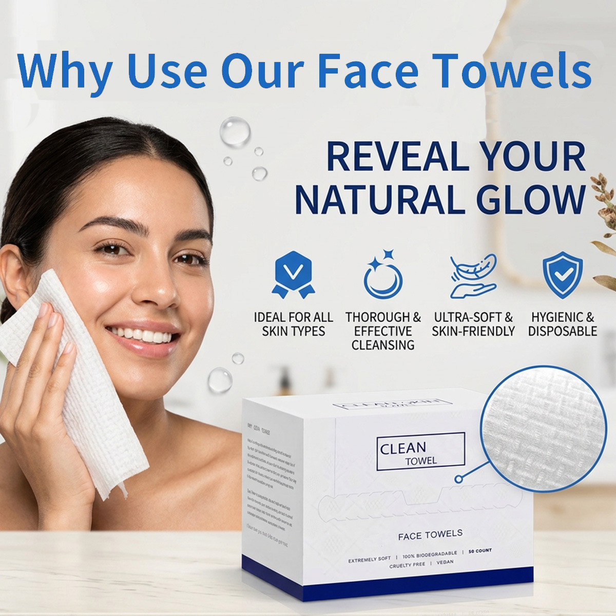 50 Pezzi/Scatola Salviette Mon - Home Textiles Face Towel recensione e prezzo